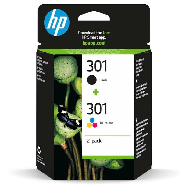 HP 301 Original Ink Cartridges, CH562EE Black and Tri-Colour, Multipack