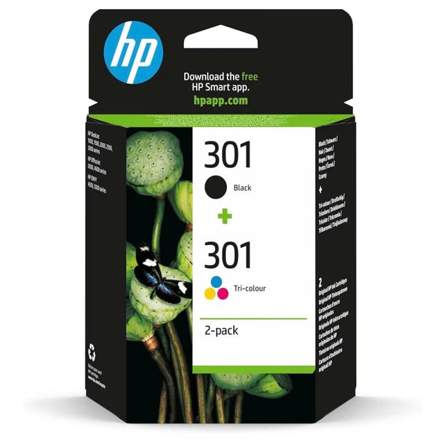 HP 301 Original Ink Cartridges, CH562EE Black and Tri-Colour, Multipack