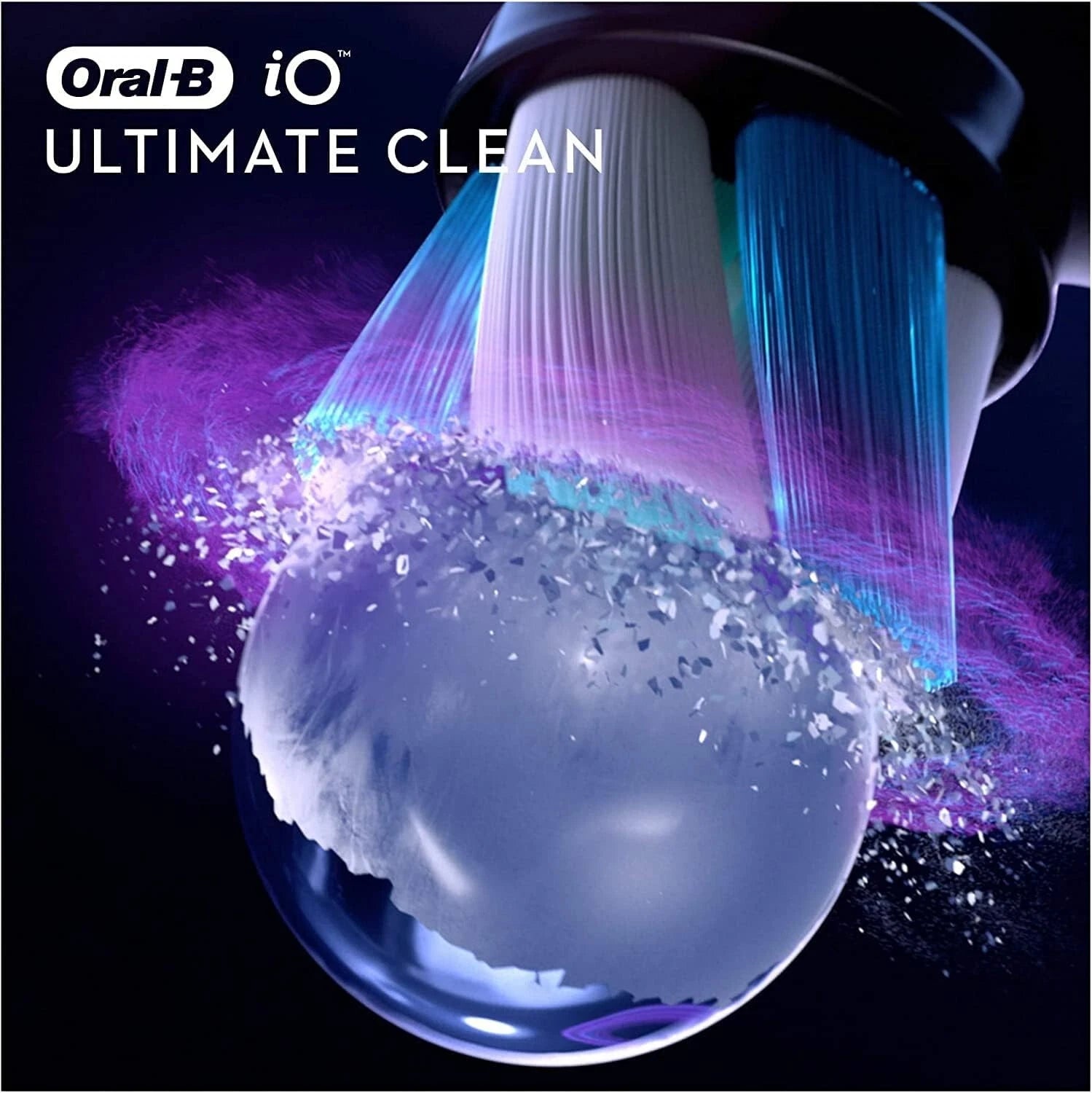 Genuine Oral-B iO Ultimate Clean Replacement Brush Heads - Black - (4 Pack)