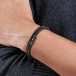 Tommy Hilfiger Jewelry Men's Leather Bracelet Black - 2790262S