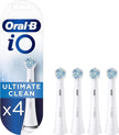 Genuine Oral-B iO Ultimate Clean Replacement Brush Heads - WHITE - (4 Pack)