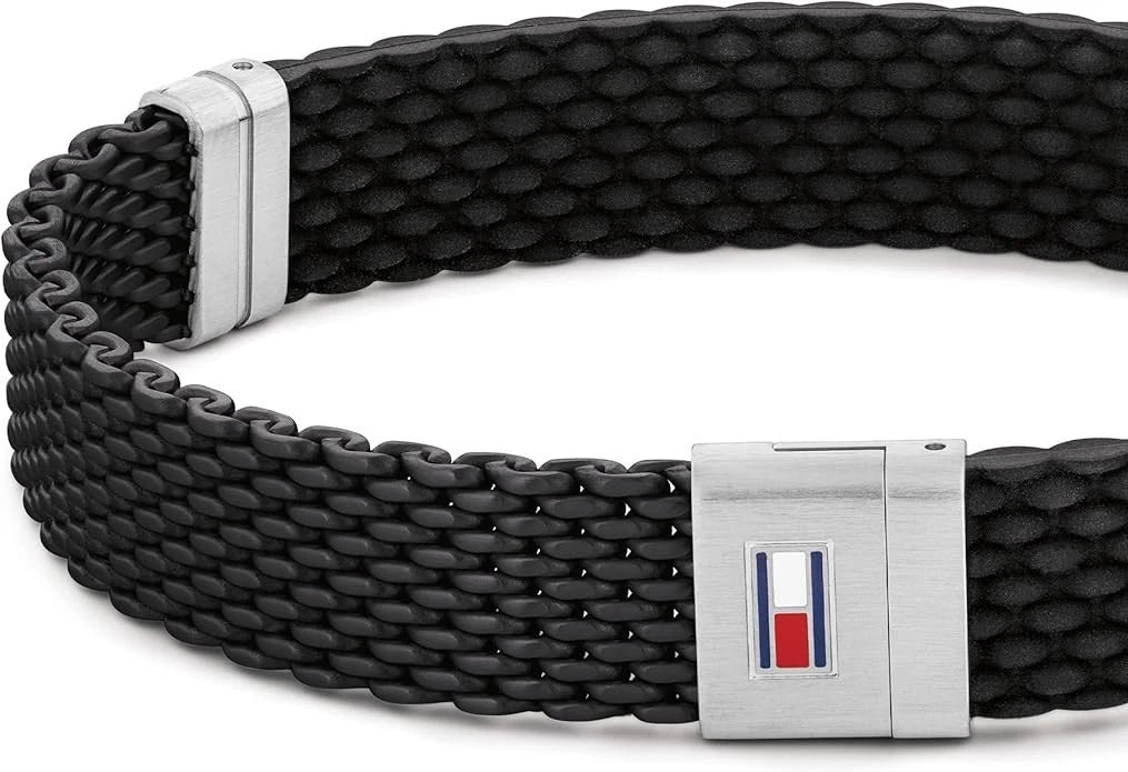 Tommy Hilfiger Jewelry Men's Silicone Bracelet with the Iconic Flag - 2790240S