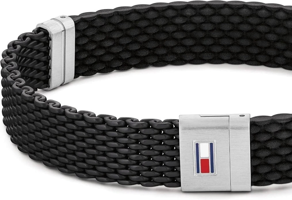 Tommy Hilfiger Jewelry Men's Silicone Bracelet with the Iconic Flag - 2790240S