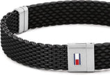 Tommy Hilfiger Jewelry Men's Silicone Bracelet with the Iconic Flag - 2790240S