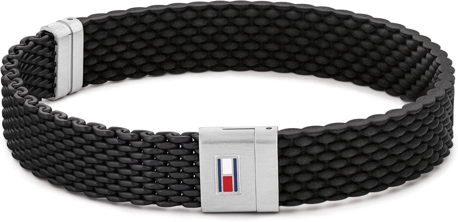 Tommy Hilfiger Jewelry Men's Silicone Bracelet with the Iconic Flag - 2790240S
